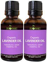 Sky Organics Lavender Essential Oil 100% Pure Therapeutic French Lavender Oil for Diffuser Aromatherapy Headache Pain Meditation Anxiety Sleep-Perfect for Candles & Massage, 1 oz (Pack of 2)