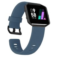 UMAXGET Compatible with Fitbit Blaze Bands with Metal Frame, Silicone Soft Sport Smartwatch Replacement Wristband for Men Women, Slate Band with Black Frame