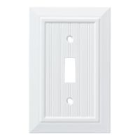 Franklin Brass W35265-PW-C Classic Beadboard Single Switch Wall Plate/Switch Plate/Cover, Pure White