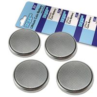 HQRP 4-Pack Coin Lithium Battery for Chrysler PT Cruiser 2006 2007 2008 2009 2010 Key Fob Remote Shell Case Cover + Coaster