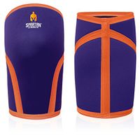 Sparthos Spartan Strength Knee Sleeves (Pair) Support & Compression for Weightlifting, Powerlifting & Squats Heavy Duty 7mm Neoprene (Dark Orchid, ML - Knee Measurement 13 3/4-16)