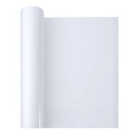 Blulu 1 Roll Heat Transfer Vinyl 12 Inch by 5 Feet for T-Shirts, Hats, Clothing, Iron on HTV Compatible with Cricut, Cameo, Heat Press Machines, Sublimation (White)