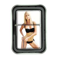 Windproof Refillable Oil Lighter with Tin Gift Box Sexy Women Design-008