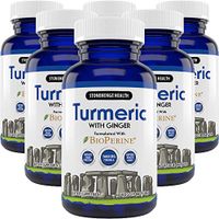 Stonehenge Health Turmeric Curcumin with Ginger - Highest Potency Available. 1,600 mg Turmeric with 95% Curcuminoids & BioPerine®. Supports Joint Pain & Inflammation, 60 Vegetarian Capsules (3 Pack)