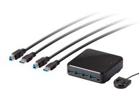 Monoprice 138298 Monoprice 2x4 USB 3.1 Gen1 Peripheral Sharing Switch, Allows 2 Computers to Share 4 USB 3.1 Gen1 Devices