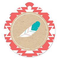 Be Brave Little One - Boho Tribal Baby Shower or Birthday Party Favor Gift Tags (Set of 20)