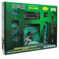 Absolute KIT4GR 4 Kit Amplifier 1500 Watts Complete Hookup Kit