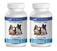 Dog Skin Supplements - Omega 3 - Advanced Complex - Health & Wellness - for Dogs - Dog Omega Oil - 2 Bottle (360 Softgels)