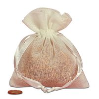 White Cotton Muslin Bags 3" X 4" | Quantity: 12