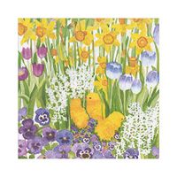Caspari Easter Garden Paper Luncheon Napkins - 80 Count
