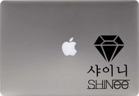 Shinee Korean Logo Vinyl Decal Sticker for Computer Macbook Laptop Ipad Electronics Home Window Custom Walls Cars Trucks Motorcycle Automobile and More (BLACK)