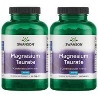 Swanson Magnesium Taurate 100 mg 120 Tabs 2 Pack