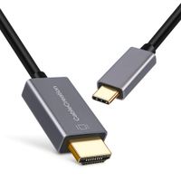 USB C to HDMI Cable Adapter 60Hz, CableCreation 6 FT USB Type C to HDMI Cable [Thunderbolt 3 Compatible], Compatible with Macbook Pro 2019, iMac 2017, Surface Book 2, Yoga 920, Samsung S10, Space Gray