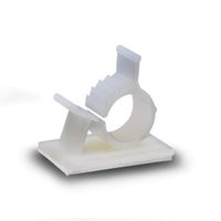 XL Adjustable Cable Clips Adhesive Nylon Wire Clamps, White, 25 Pack