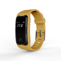 [ Fitness Bluetooth Smart Watch Gift] Waterproof [Wrist Watch ] Bracelet -Sport Watches with Heart Rate/Blood Pressure/Sleep Monitoring for Android 5.0 +/iOS8.0 (Yellow)
