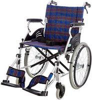 CHUNNONG Wheelchair Wheelchairs for The Elderly, Hand-held Lightweight Folding Wheelchairs, Aluminum Alloy, Multifunctional