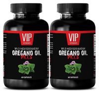Oregano herb - Wild Mediterranean Oregano Oil 1500mg - Immune Enhancer - 2 Bottles 120 Capsules