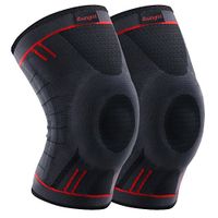 Kuangmi Knee Brace Compression Sleeve Support for Running,Jogging,Basketball,Joint Pain Relief,Arthritis and Injury Recovery (Upgrade Blue, Medium (Pack of 2))