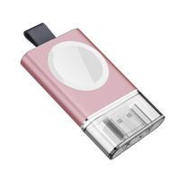 BLANDSTRS Protable Wireless Charger Compatible with Apple Watch Series 5 4 3 2 1, Smart Watch Magnetic Keychain Charger for Travel - Rose Gold