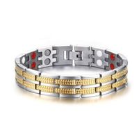 Shining Titanium Steel Energy Bracelet, Health Jewelry Adjustable Buckle Men's Gift