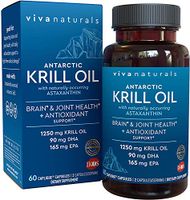 Viva Labs Krill Oil: 100% Pure Cold Pressed Antarctic Krill Oil - , 1250mg/serving, 60 Capliques (Pack of 2) , Viva-jy6d
