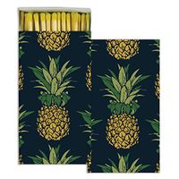 HomArt Large Decorative Pineapple Candle and Fireplace Wood Matches (Set of 3)