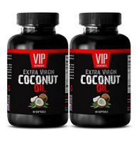 Fat Burner and Appetite suppressant for Women - Coconut Oil 3000MG - Extra Virgin - Coconut Oil Kitchen - 2 Bottles (120 Softgels)