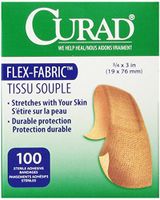 Medline Bandage Adhesive Fabric 3/4 Inch x 3 Inch, 100 Count