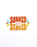 Deep End | Soaked but Stoked Swimming Vinyl DIY Car or Truck Bumper Sticker Decal Graffiti Patches for Hydro Flasks Motorcycle Bicycle Luggage Skateboard Laptop or Cell Phones