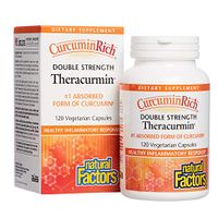 CurcuminRich Double Strength Theracurmin by Natural Factors, Supports Natural Inflammatory Response, Joint and Heart Function, 120 Capsules (120 Servings)