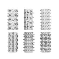 IFun 6 Pack Finger Sleeve Massager Tools, Silicone Stimulation Gloves,Delay Gloves for Marriage and Lovers