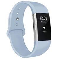 NAHAI Bands Compatible with Fitbit Charge 2, Soft Silicone Replacement Bands Adjustable Sport Wristbands Strap Accessories for Fitbit Charge 2, Women Men, Large, Light Blue
