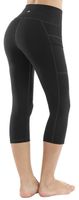 LifeSky Yoga Capri Pants for Women with Pockets High Waist Tummy Control Leggings 4 Way Stretch Soft Athletic Leggings, Pack of 2, XS