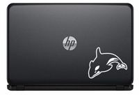 Fish Orca Whale Version 1 Vinyl Decal Sticker for Computer Macbook Laptop Ipad Electronics Home Window Custom Walls Cars Trucks Motorcycle Automobile and More (WHITE)