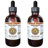 White Willow Liquid Extract, Organic White Willow (Salix Alba) Dried Bark Tincture 2x4 oz