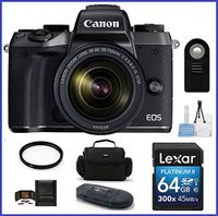 Canon EOS M5 Mirrorless Digital Camera with 18-150mm Lens 64GB PRO Bundle
