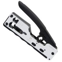 Yankok [CAT6a CAT7 Crimper] for Shielded Connectors Compatible with CAT5e CAT6 RJ11 RJ12 RJ45 STP/UTP Ethernet Cable Modular Crimping Tool YK006CR02 Silver