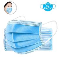 Facial Breathable Masks Disposable 3-Ply Blue 50Pcs