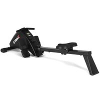 Goplus Magnetic Rowing Machine, Foldable Rower with 10-Level Tension Resistance System, LCD Monitor, Transport Wheels, Full Body Exercise for Home Use (Black)