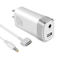 60W Mini Charger for MacBook Pro 13 inch with Retina Display Magnetic 2 T-tip Portable Power Adapter for MAC - After Late 2012 - One Extra USB Port Design