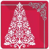 Ornamental Tree 7-inch Paper Plates 8 Per Pack