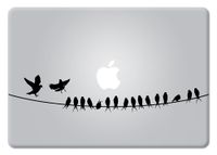 Birds on Wire Apple Macbook Laptop Decal Vinyl Sticker Apple Mac Air Pro Retina