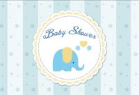 OFILA Baby Shower Backdrop 7x5ft Baby Shower Party Photography Background Elephant Photos Gender Reveal Party Decoration Digital Video Studio Props