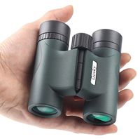 Gosky 10x22 Folding Binoculars ith Weak Light Night Vision Clear Binoculars for Bird Watching Sports Games and Concerts Outdoor -Lightweight and Pocket Size-FMC Green Film Lens and BAK4 Prism