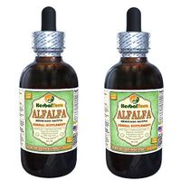 Alfalfa (Medicago Sativa) Glycerite, Organic Dried Leaf Alcohol-Free Liquid Extract (Brand Name: HerbalTerra, Proudly Made in USA) 2x4 fl.oz (2x120 ml)