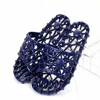 Reflexology Massage Sandals Acupoint Pedicure Non-Slip Couple Bathroom Slip Leaking Indoor Foot Massage Slippers,Blue,M