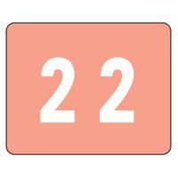 Smead DCCRN Numeric Color-Coded Numeric Labels, Number 2, Pink, 500 Labels per Roll (67342)