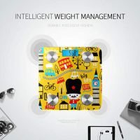 Cartoon Animals and Professions Scales Weight Body Fat Percentage Electric Scale Tracks 8 Key Compositions Analyzer Sync with Fitness Apps 400 Lbs
