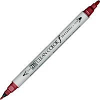 Kuretake Zig Twin Tip Marker Clean Color F Metallic, Red (TCS-8000-126)