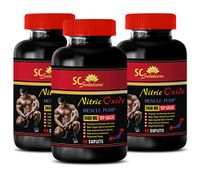 Natural Muscle Recovery Supplements - Nitric Oxide Muscle Pump 2400Mg - Nitric Oxide Booster Supplements - 3 Bottles 270 Capsules